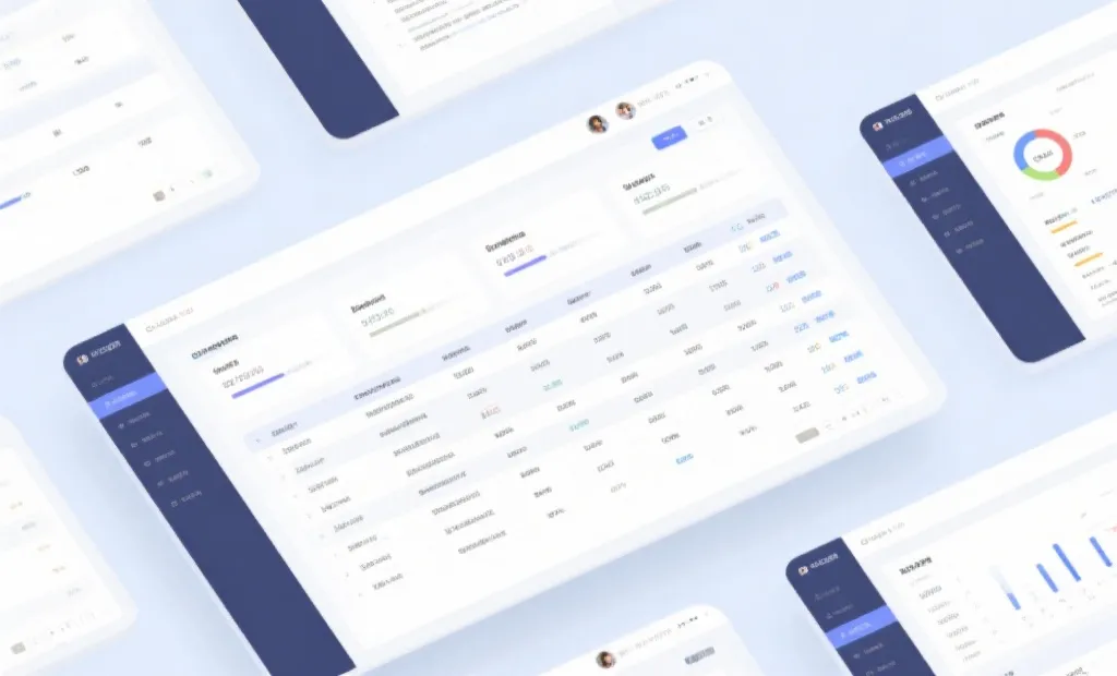 数据展示界面，结构化表格与多端适配